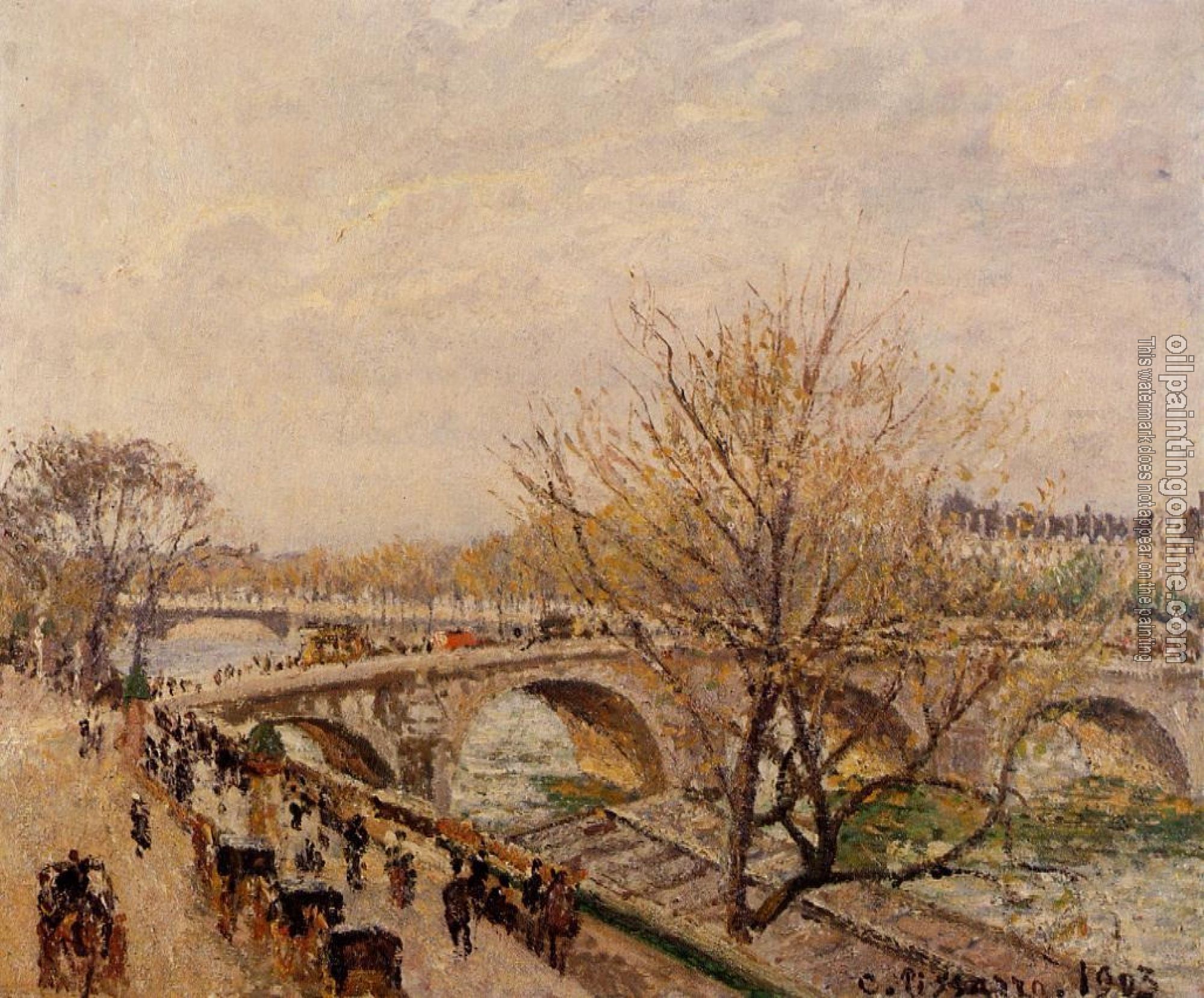 Pissarro, Camille - The Seine at Paris, Pont Royal